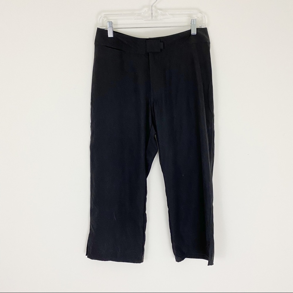 PATAGONIA 8 Black Wide Leg Capris Black EUC